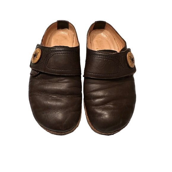 Haflinger Brown Leather Slip On Clogs‎ Comfort Shoes Women's Size 37 GUC #S74-4 - Picture 1 of 9
